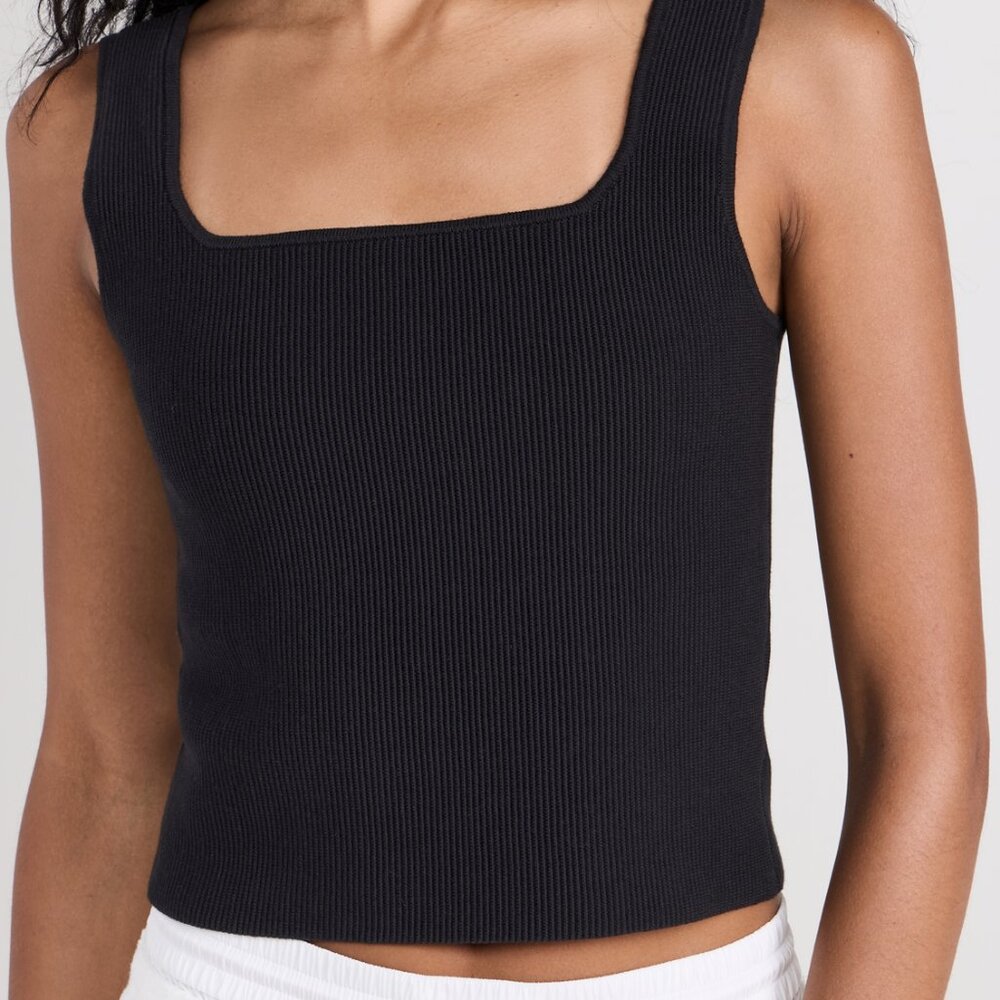 Dark Green Reformation Julia Ribbed Sweater Tank